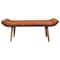 Hello Honey® 49" Leather Tufted Bench with Wood Legs